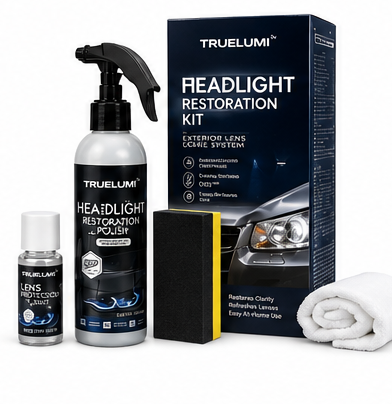 TrueLumi™ Headlight Restoration Kit Automotive Headlamp Restoration Fluid - Crystal Coating