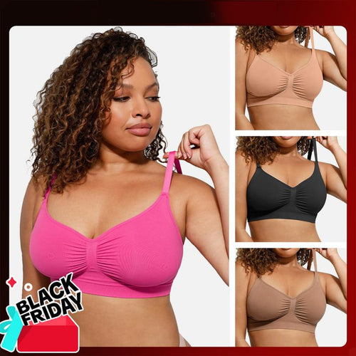 Mirencosm Women Jelly Bras Wirefree Full Coverage No Underwire Everyday Bras Comfortable Wireless Padded Tshirt Bra