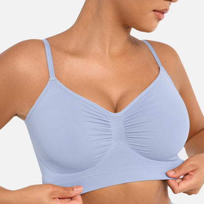 Mirencosm Women Jelly Bras Wirefree Full Coverage No Underwire Everyday Bras Comfortable Wireless Padded Tshirt Bra