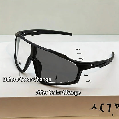 Photochromic UV-Protective Sports Sunglasses for Cycling & Hiking – Windproof, Sand-Resistant Eyewear