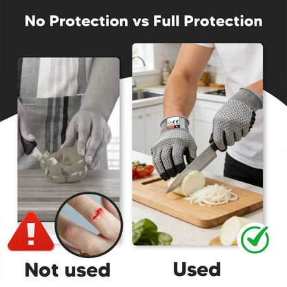 Cut-Resistant Gloves -- Food-Grade Level 5 Cut-Resistant Touchscreen Gloves