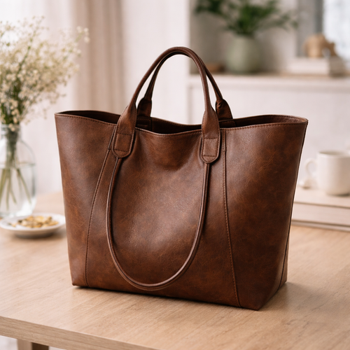 Retro Maillard Extra Large Capacity Tote Bag