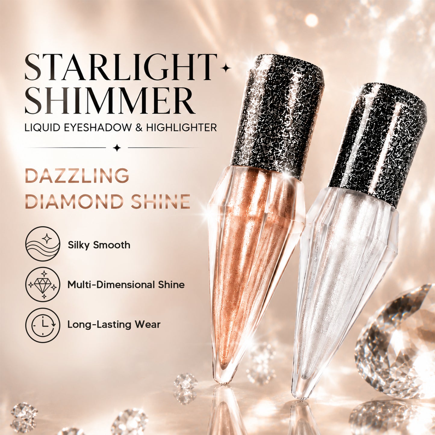 ⏰Buy one and get one free ✨ Starlight Shimmer Liquid Eyeshadow & Highlighter — One Product, Endless Glow! ✨