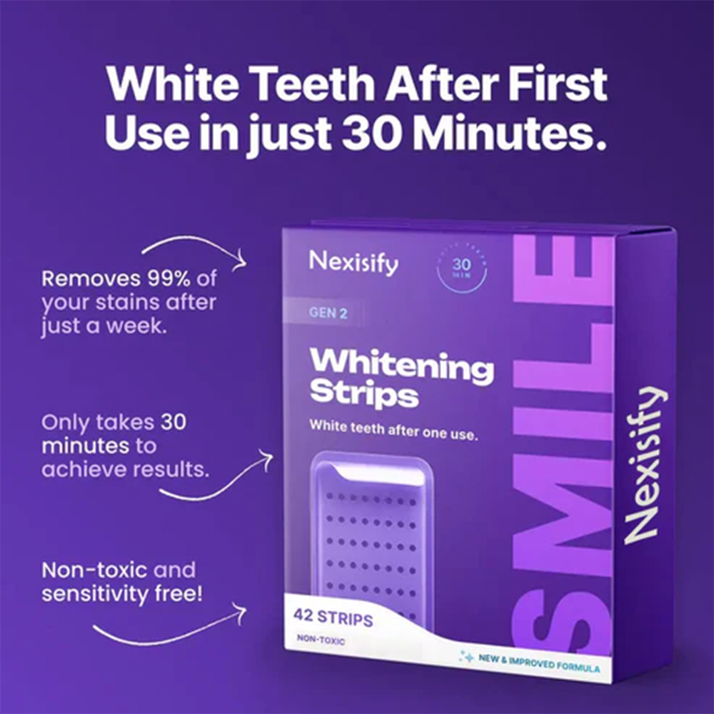 ✨ Nexisify Purple Teeth Whitening Strips (Gen 2)