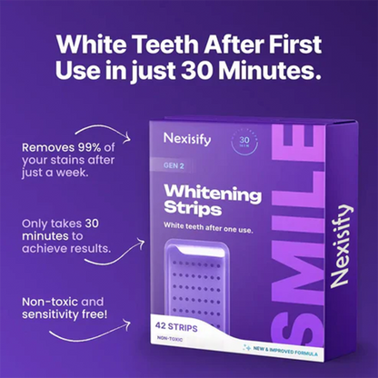 ✨ Nexisify Purple Teeth Whitening Strips (Gen 2)