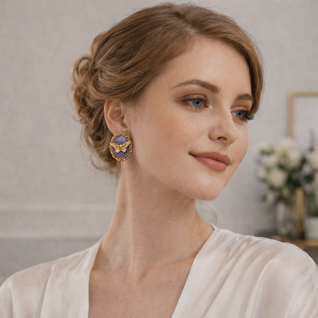 Pure handmade Enamel Middle Eastern Earrings