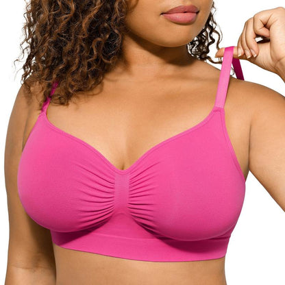 Mirencosm Women Jelly Bras Wirefree Full Coverage No Underwire Everyday Bras Comfortable Wireless Padded Tshirt Bra