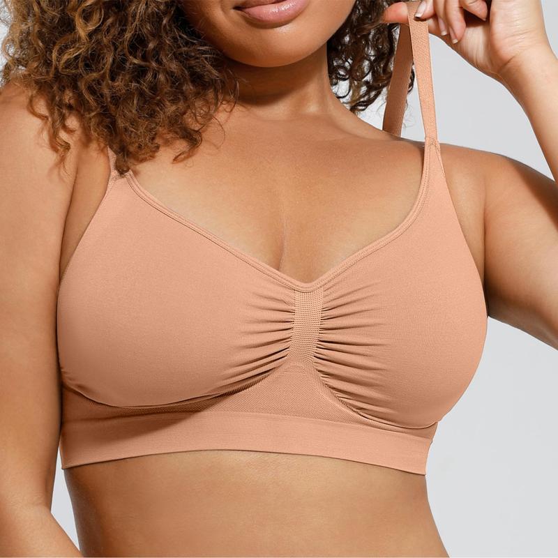 Mirencosm Women Jelly Bras Wirefree Full Coverage No Underwire Everyday Bras Comfortable Wireless Padded Tshirt Bra