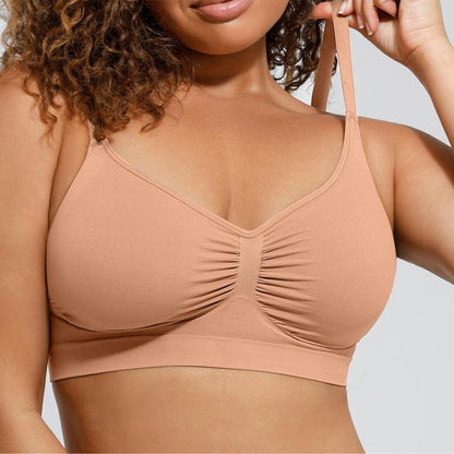Mirencosm Women Jelly Bras Wirefree Full Coverage No Underwire Everyday Bras Comfortable Wireless Padded Tshirt Bra