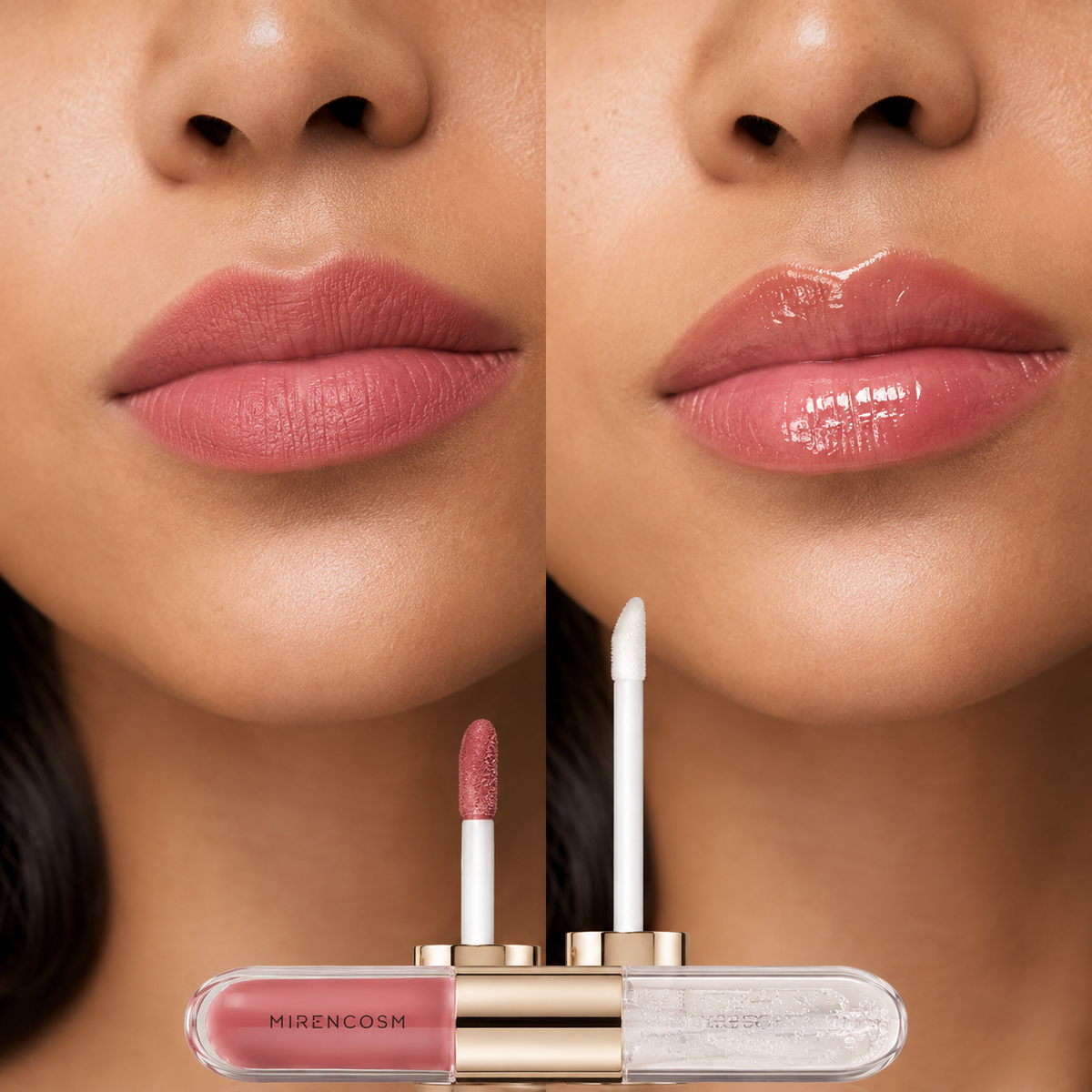 Mirencosm Double Touch Liquid Lipstick With A Bright Finish In A Two-Step Application