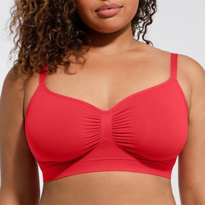 Mirencosm Women Jelly Bras Wirefree Full Coverage No Underwire Everyday Bras Comfortable Wireless Padded Tshirt Bra