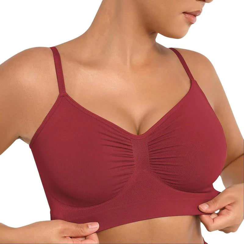 Mirencosm Women Jelly Bras Wirefree Full Coverage No Underwire Everyday Bras Comfortable Wireless Padded Tshirt Bra