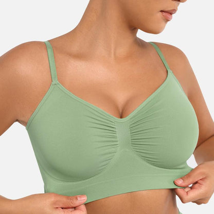 Mirencosm Women Jelly Bras Wirefree Full Coverage No Underwire Everyday Bras Comfortable Wireless Padded Tshirt Bra