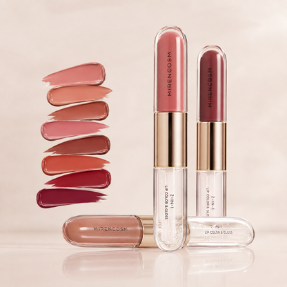 Mirencosm Double Touch Liquid Lipstick With A Bright Finish In A Two-Step Application