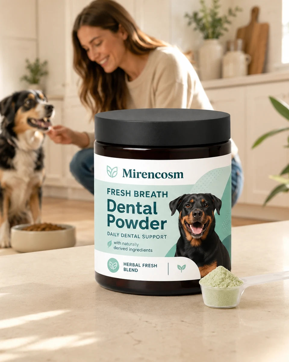 Fresh Breath Dental Powder for Dogs for Odor, Plaque and Tartar