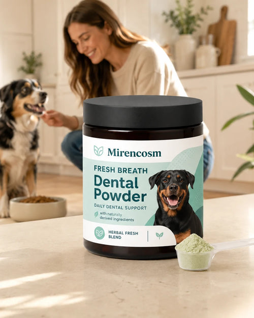 Fresh Breath Dental Powder for Dogs for Odor, Plaque and Tartar