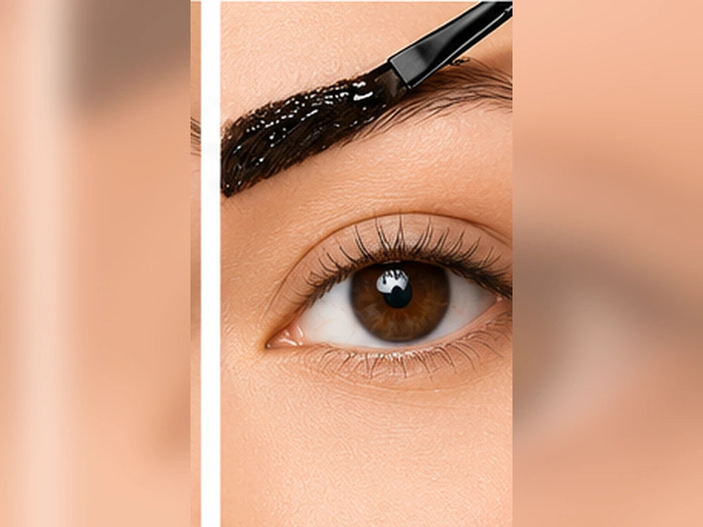 Applying truelumi brow tint